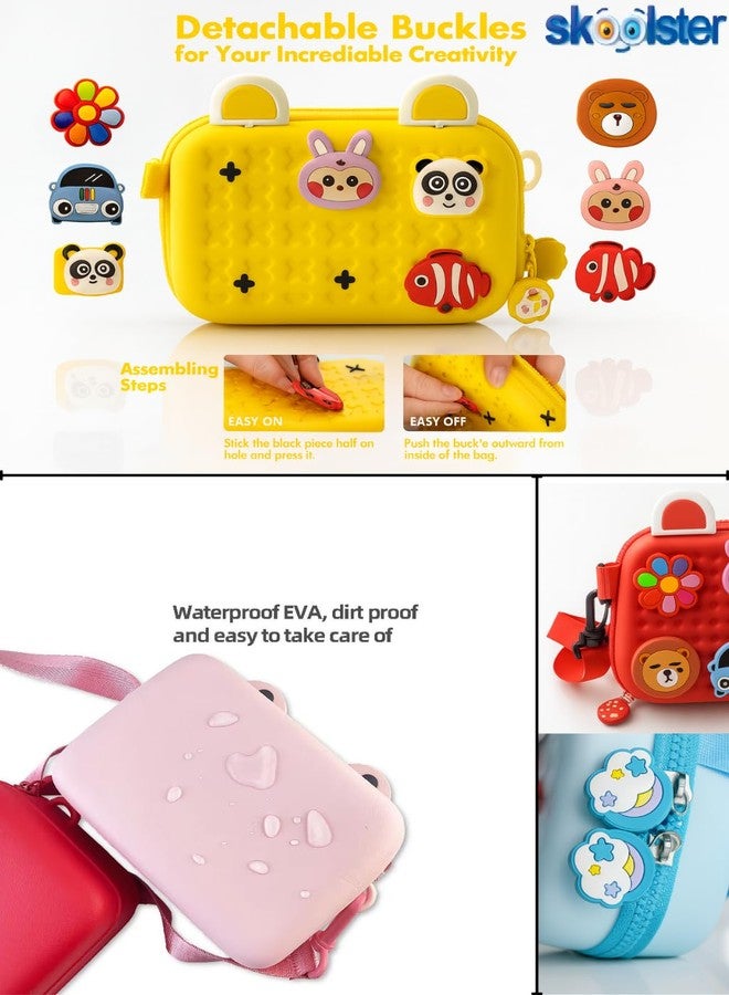 Skoolster Kids Cute Cartoon Crossbody Bag - 3D Animal & Car Design Silicone Shoulder Purse for Toddlers and Girls | Lightweight Waterproof Mini Bag for Travel, School & Outdoor Play (Red) - Image 4